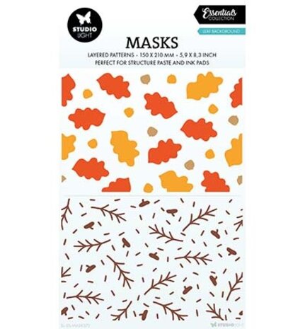 Studio Light Essentials Masking Stencil Leaf Background (SL-ES-MASK372)