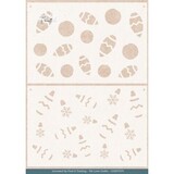 Card Deco Mixed Media Stencil Pastel Purple Bauble (CDEST079)