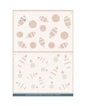 Card Deco Mixed Media Stencil Pastel Purple Bauble (CDEST079)