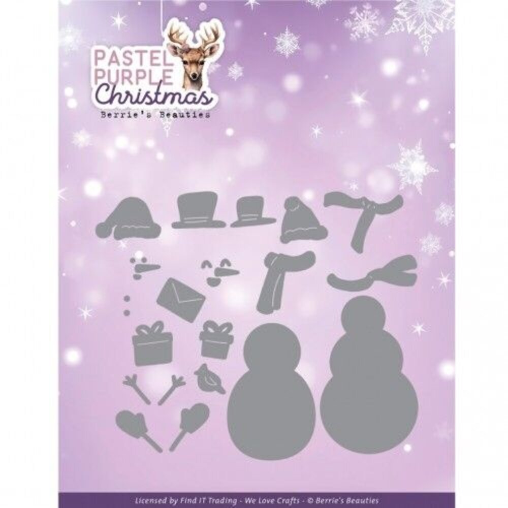 Berrie's Beauties Pastel Purple Christmas Dies Pastel Snowmen (BBD10057) Berrie's Beauties Pastel Purple Christmas Dies Pastel Snowmen (BBD10057)