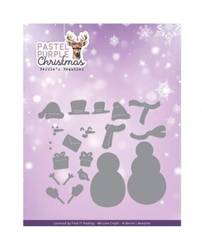 Berrie's Beauties Pastel Purple Christmas Dies Pastel Snowmen (BBD10057) Berrie's Beauties Pastel Purple Christmas Dies Pastel Snowmen (BBD10057)