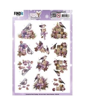 Berrie's Beauties Pastel Purple Christmas 3D Push Out Birds (SB11041) Berrie's Beauties Pastel Purple Christmas 3D Push Out Birds (SB11041)