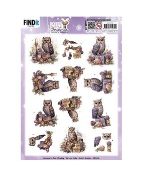 Berrie's Beauties Pastel Purple Christmas 3D Push Out Owl (SB11043) Berrie's Beauties Pastel Purple Christmas 3D Push Out Owl (SB11043)