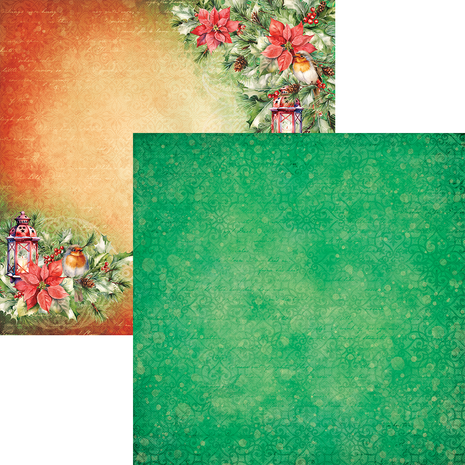 Elizabeth Craft Designs Festive Holly 12x12 Inch Cardstock Paper (C034)