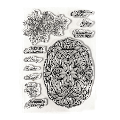 Elizabeth Craft Designs Festive Holly A5 Clear Stamps Festive Holly Sentiments (CS417) Elizabeth Craft Designs Festive Holly A5 Clear Stamps Festive Holly Sentiments (CS417)