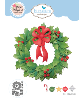 Elizabeth Craft Designs Festive Holly Dies Holiday Wreath (2271) Elizabeth Craft Designs Festive Holly Dies Holiday Wreath (2271)