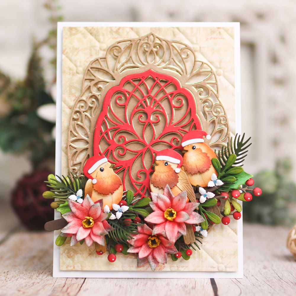 Elizabeth Craft Designs Festive Holly Dies Festive Ornate Frame (2274) Elizabeth Craft Designs Festive Holly Dies Festive Ornate Frame (2274)