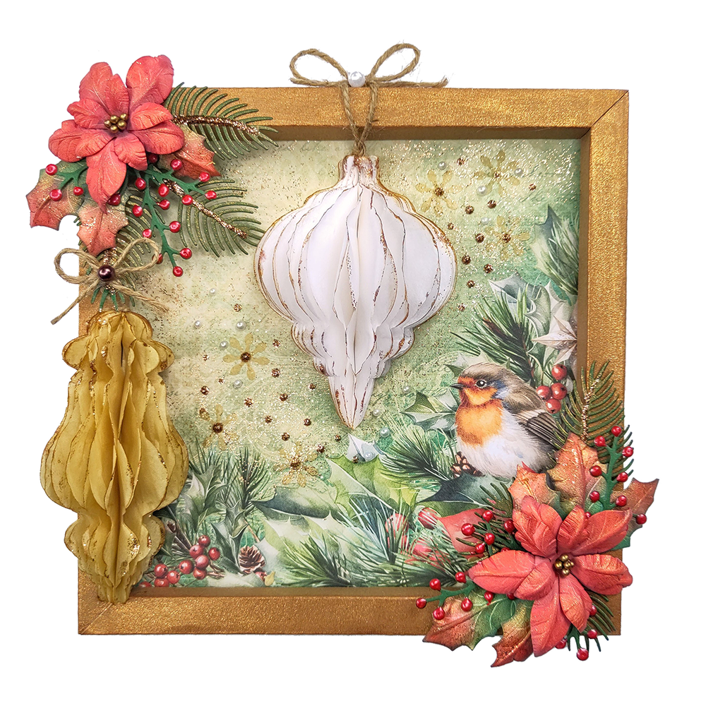 Elizabeth Craft Designs Festive Holly Dies Festive Ornaments (2276)