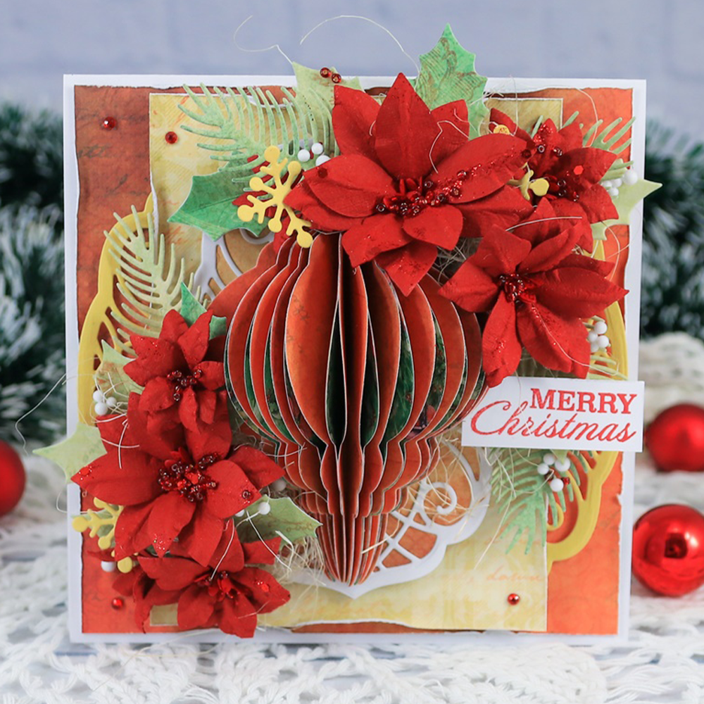 Elizabeth Craft Designs Festive Holly Dies Festive Ornaments (2276)