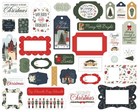 Carta Bella Christmas In The City Ephemera Frames & Tags (CBCIC456025) Carta Bella Christmas In The City Ephemera Frames & Tags (CBCIC456025)