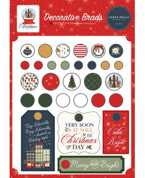 Carta Bella Christmas In The City Adhesive Brads (CBCIC456020) Carta Bella Christmas In The City Adhesive Brads (CBCIC456020)
