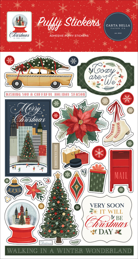 Carta Bella Christmas In The City Puffy Stickers (CBCIC456066) Carta Bella Christmas In The City Puffy Stickers (CBCIC456066)