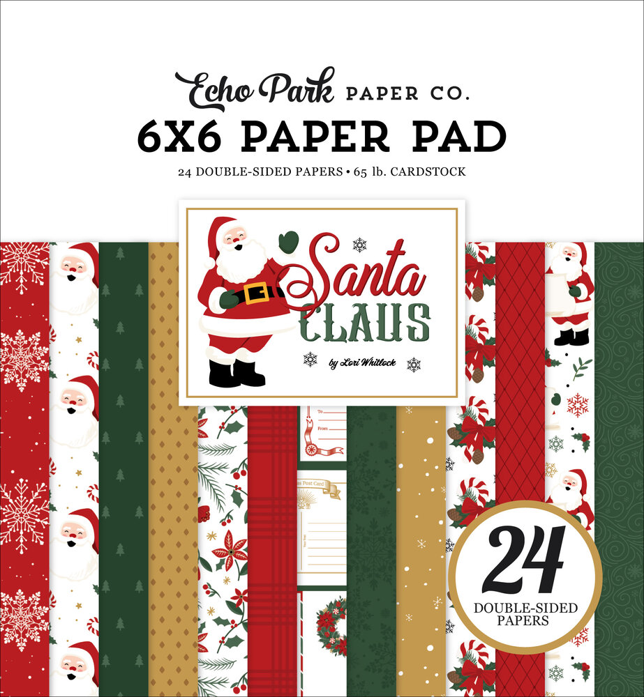 Echo Park Santa Claus 6x6 Inch Paper Pad (SC457023) Echo Park Santa Claus 6x6 Inch Paper Pad (SC457023)