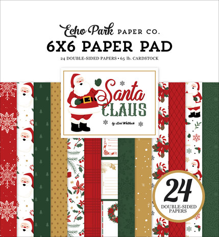 Echo Park Santa Claus 6x6 Inch Paper Pad (SC457023) Echo Park Santa Claus 6x6 Inch Paper Pad (SC457023)