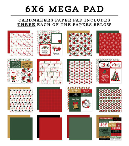 Echo Park Santa Claus 6x6 Inch Mega Pad (SC457031) Echo Park Santa Claus 6x6 Inch Mega Pad (SC457031)