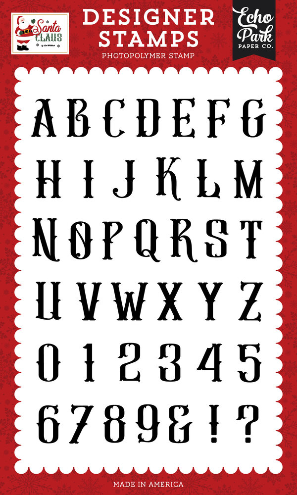 Echo Park Santa Claus Clear Stamp Antique Alphabet (SC457045) Echo Park Santa Claus Clear Stamp Antique Alphabet (SC457045)