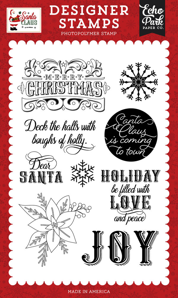 Echo Park Santa Claus Clear Stamp Filled With Love And Peace (SC457046) Echo Park Santa Claus Clear Stamp Filled With Love And Peace (SC457046)