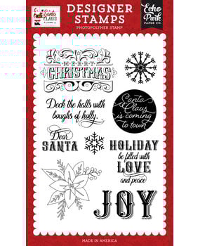 Echo Park Santa Claus Clear Stamp Filled With Love And Peace (SC457046) Echo Park Santa Claus Clear Stamp Filled With Love And Peace (SC457046)