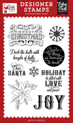 Echo Park Santa Claus Clear Stamp Filled With Love And Peace (SC457046) Echo Park Santa Claus Clear Stamp Filled With Love And Peace (SC457046)