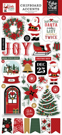 Echo Park Santa Claus 6x13 Inch Chipboard Accents (SC457021)