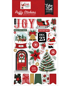 Echo Park Santa Claus Puffy Stickers (SC457066) Echo Park Santa Claus Puffy Stickers (SC457066)