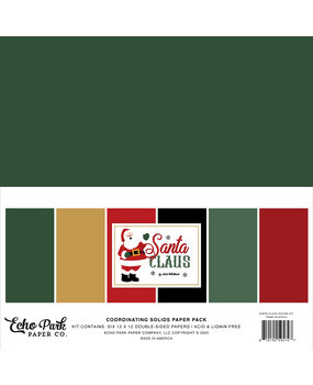 Echo Park Santa Claus 12x12 Inch Coordination Solids Paper Pack (SC457015) Echo Park Santa Claus 12x12 Inch Coordination Solids Paper Pack (SC457015)