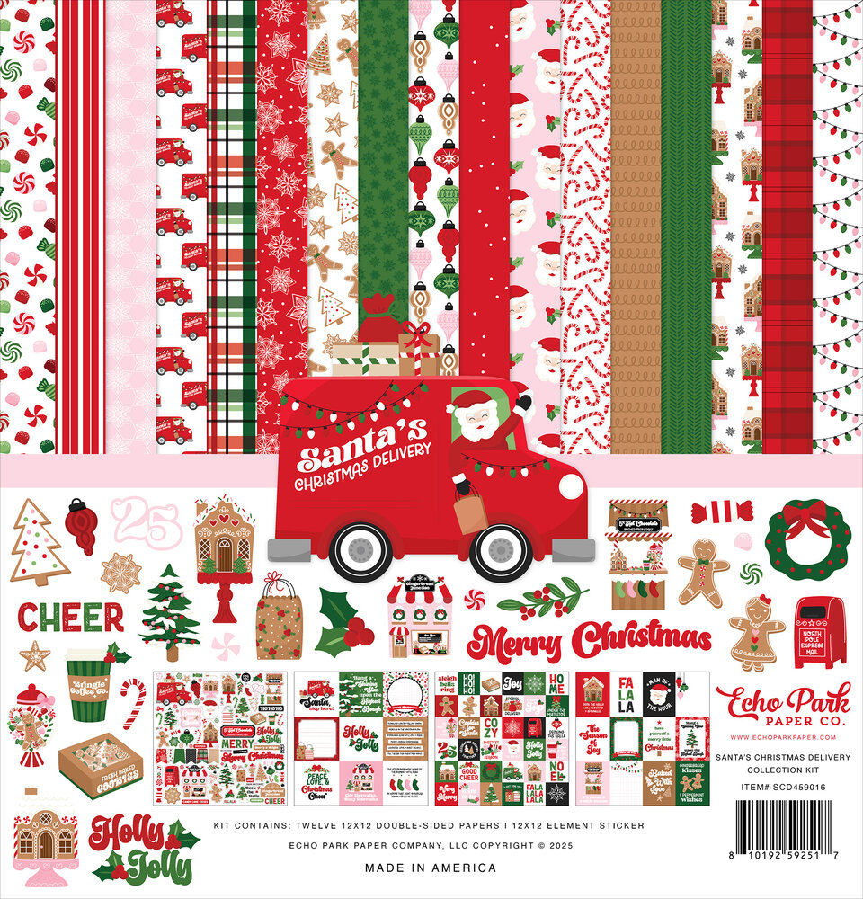 Echo Park Santa's Christmas Delivery 12x12 Inch Collection Kit (SCD459016)