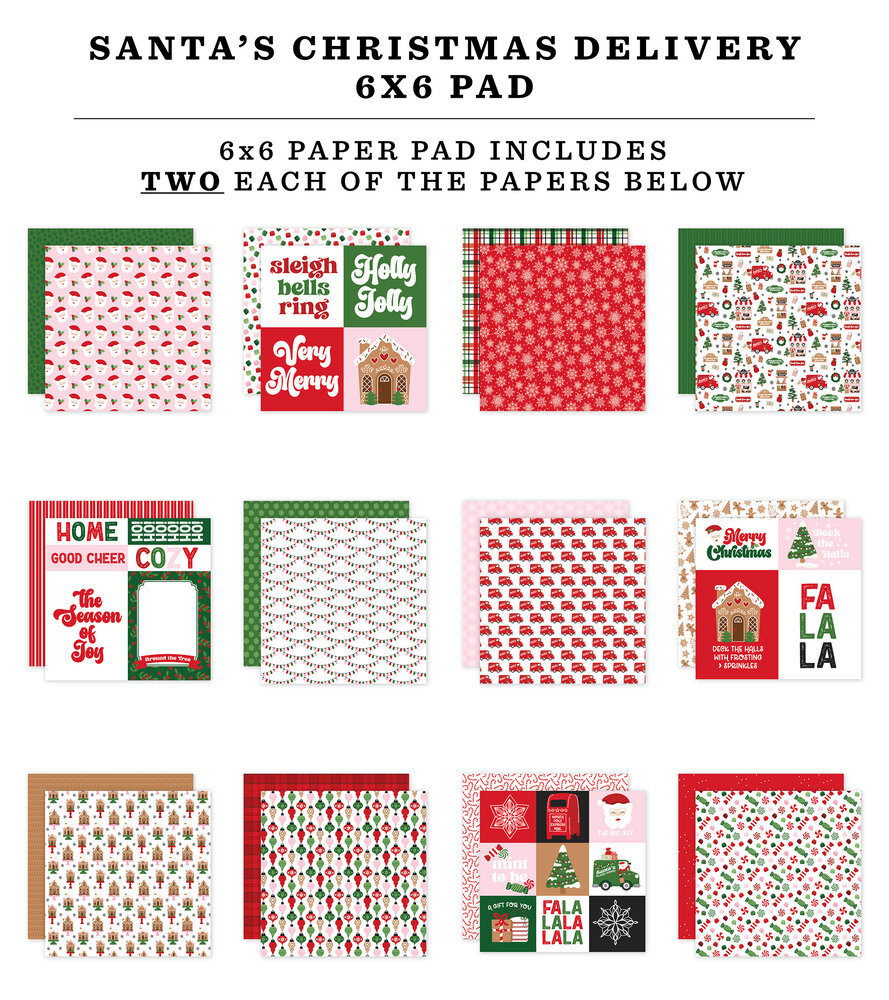 Echo Park Santa's Christmas Delivery 6x6 Inch Paper Pad (SCD459023) Echo Park Santa's Christmas Delivery 6x6 Inch Paper Pad (SCD459023)
