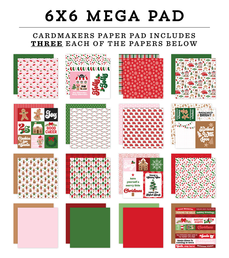 Echo Park Santa's Christmas Delivery 6x6 Inch Mega Pad (SCD459031) Echo Park Santa's Christmas Delivery 6x6 Inch Mega Pad (SCD459031)