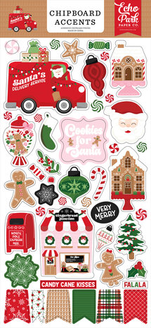 Echo Park Santa's Christmas Delivery 6x13 Inch Chipboard Accents (SCD459021)