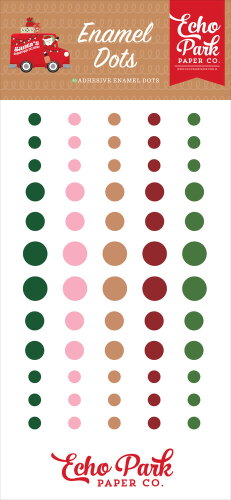 Echo Park Santa's Christmas Delivery Enamel Dots (SCD459028) Echo Park Santa's Christmas Delivery Enamel Dots (SCD459028)