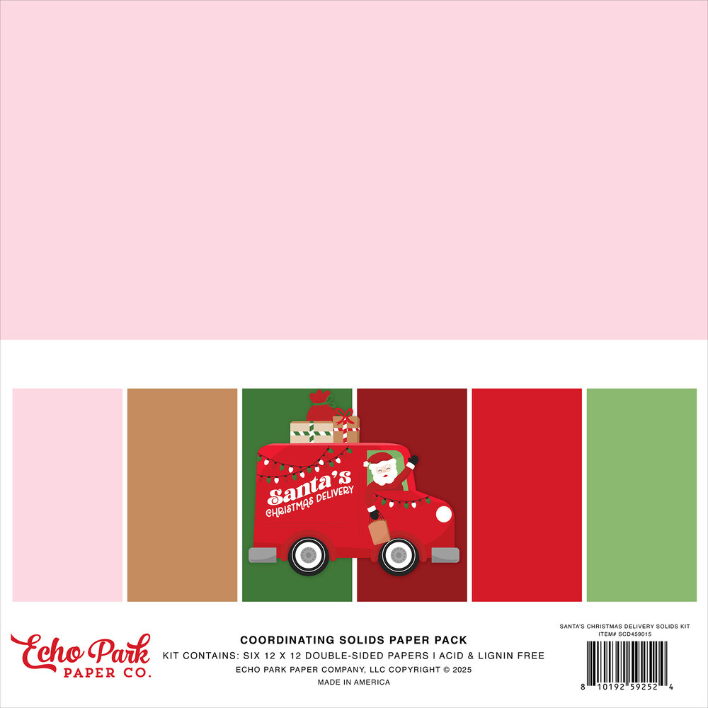 Echo Park Santa's Christmas Delivery 12x12 Inch Coordination Solids Paper Pack (SCD459015) Echo Park Santa's Christmas Delivery 12x12 Inch Coordination Solids Paper Pack (SCD459015)
