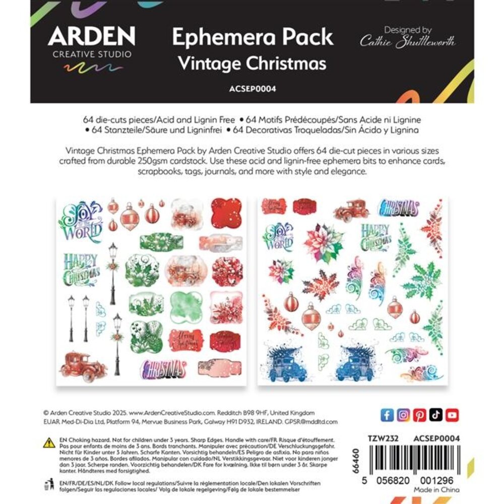 Arden Creative Studio Vintage Christmas Ephemera Pack (ACSEP0004) Arden Creative Studio Vintage Christmas Ephemera Pack (ACSEP0004)