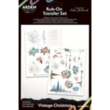 Arden Creative Studio Vintage Christmas 6x8 Inch Rub-On Transfer Set (ACSRO0003)