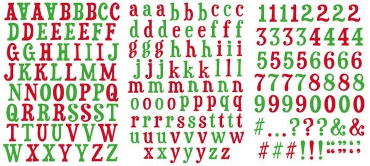 Arden Creative Studio Vintage Christmas Alphabet Stickers (ACSAS0001) Arden Creative Studio Vintage Christmas Alphabet Stickers (ACSAS0001)
