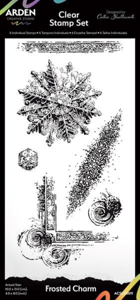 Arden Creative Studio Vintage Christmas Frosted Charm 4x8 Inch Clear Stamp Set (ACSCS0011) Arden Creative Studio Vintage Christmas Frosted Charm 4x8 Inch Clear Stamp Set (ACSCS0011)