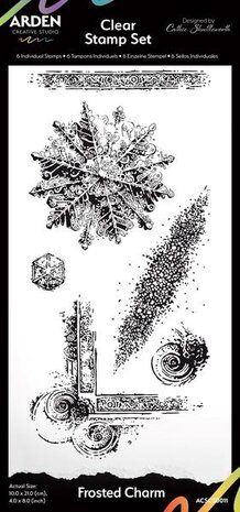 Arden Creative Studio Vintage Christmas Frosted Charm 4x8 Inch Clear Stamp Set (ACSCS0011) Arden Creative Studio Vintage Christmas Frosted Charm 4x8 Inch Clear Stamp Set (ACSCS0011)
