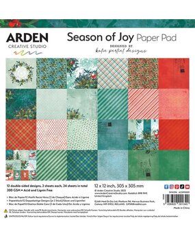 Arden Creative Studio Season of Joy 12x12 Inch Paper Pad (ACSPP0009) Arden Creative Studio Season of Joy 12x12 Inch Paper Pad (ACSPP0009)