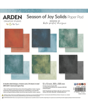 Arden Creative Studio Season of Joy 12x12 Inch Solids Paper Pad (ACSPP0010) Arden Creative Studio Season of Joy 12x12 Inch Solids Paper Pad (ACSPP0010)