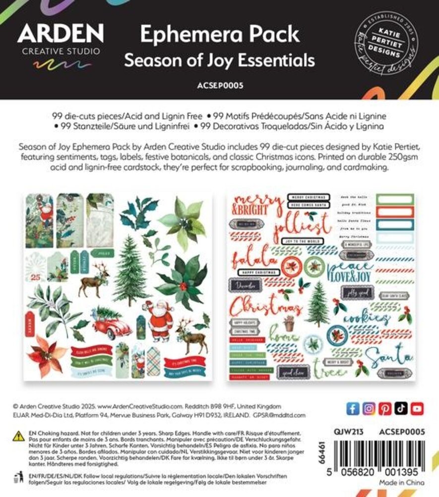 Arden Creative Studio Season of Joy Essentials Ephemera Pack (ACSEP0005) Arden Creative Studio Season of Joy Essentials Ephemera Pack (ACSEP0005)