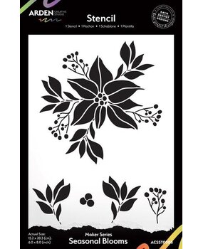Arden Creative Studio Season of Joy Seasonal Blooms 6x8 Inch Stencil (ACSST0008) Arden Creative Studio Season of Joy Seasonal Blooms 6x8 Inch Stencil (ACSST0008)