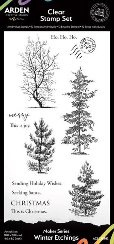 Arden Creative Studio Season of Joy Winter Etchings 4x8 Inch Clear Stamp Set (ACSCS0012) Arden Creative Studio Season of Joy Winter Etchings 4x8 Inch Clear Stamp Set (ACSCS0012)