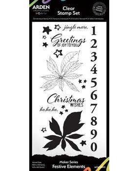 Arden Creative Studio Season of Joy Festive Elements 4x8 Inch Clear Stamp Set (ACSCS0013) Arden Creative Studio Season of Joy Festive Elements 4x8 Inch Clear Stamp Set (ACSCS0013)