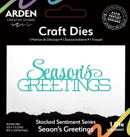 Arden Creative Studio Season of Joy Stacked Season's Greetings Die Set (ACSCD0017) Arden Creative Studio Season of Joy Stacked Season's Greetings Die Set (ACSCD0017)