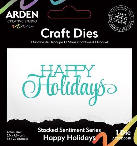 Arden Creative Studio Season of Joy Stacked Happy Holidays Die Set (ACSCD0018) Arden Creative Studio Season of Joy Stacked Happy Holidays Die Set (ACSCD0018)