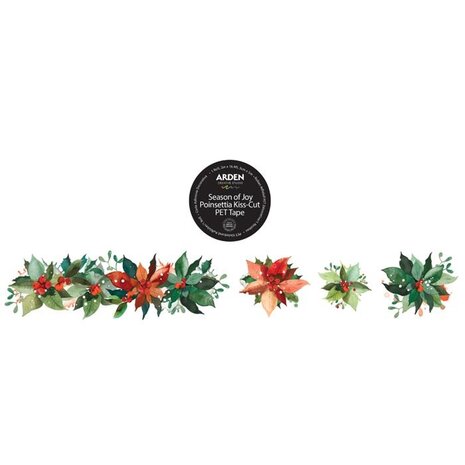 Arden Creative Studio Season of Joy Poinsettia Kiss-Cut PET Tape (ACSCT0005) Arden Creative Studio Season of Joy Poinsettia Kiss-Cut PET Tape (ACSCT0005)