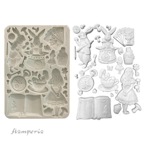 Stamperia Alice in Christmas A5 Silicon Mould (KACMA572) Stamperia Alice in Christmas A5 Silicon Mould (KACMA572)