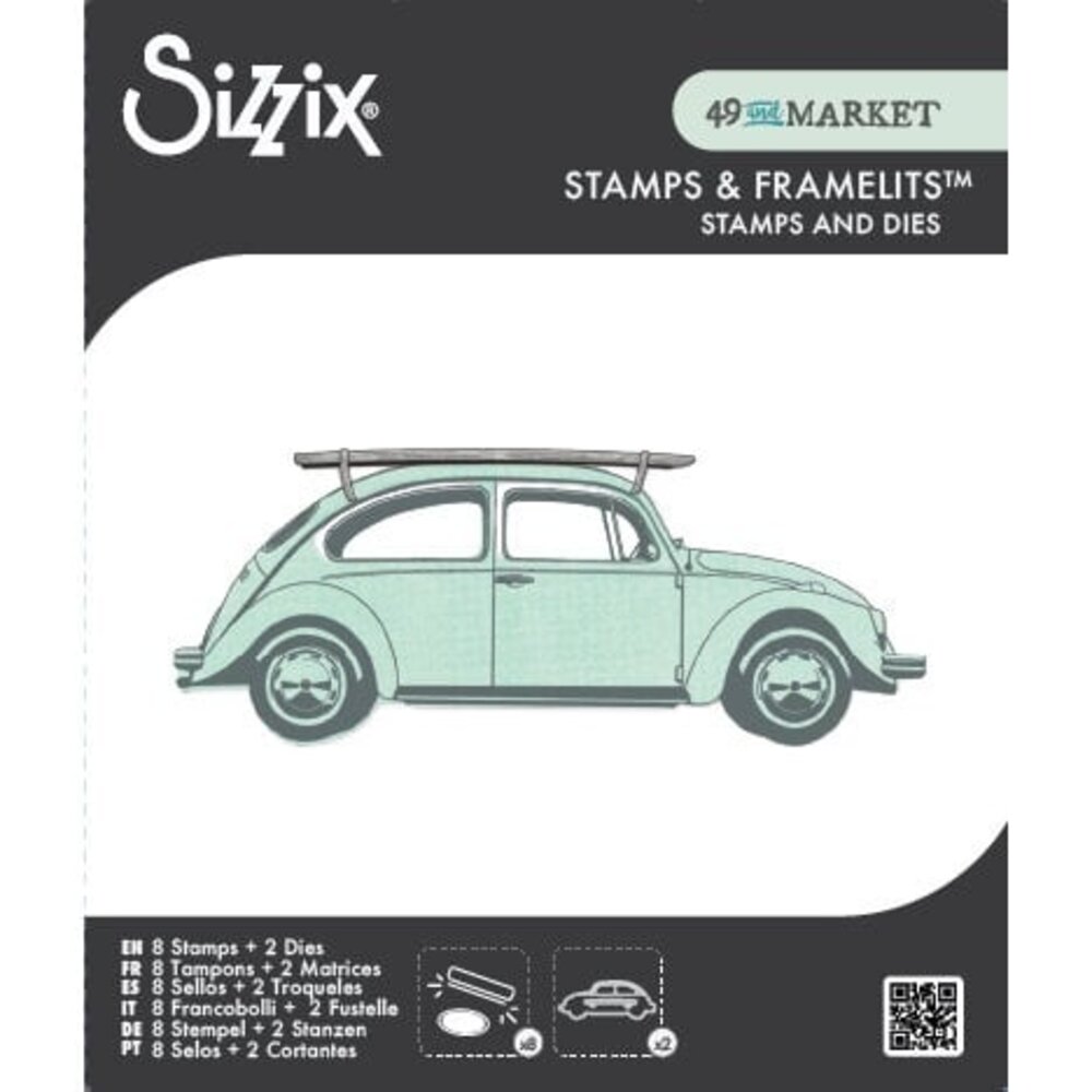 Sizzix 49 and Market Clear Stamps with Framelits Journey Home (667012) Sizzix 49 and Market Clear Stamps with Framelits Journey Home (667012)