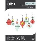Sizzix 49 and Market Clear Stamps with Framelits Baubles (667019)