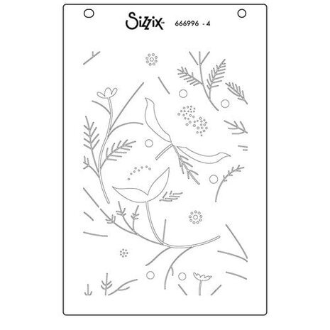 Sizzix Catherine Pooler Layered Stencils Happy Garden (666996)